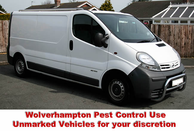 Birmingham Pest Control Services use unmarked vehicles for absolute discretion.